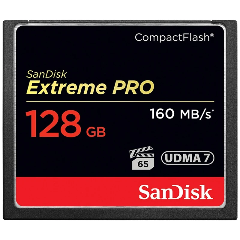Двойной Флеш-накопитель SanDisk карты памяти 32 Гб 64 Гб 128 Гб карты памяти CF extreme PRO высокая прозрачность и Скорость 256G compact flash карта для DSLR и HD видеокамера для Камера