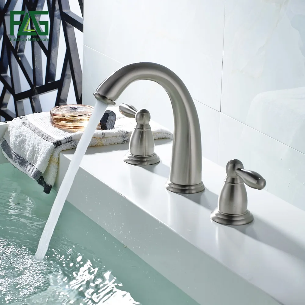 Смеситель для раковины FLG в скандинавском стиле позолоченный смеситель с 3