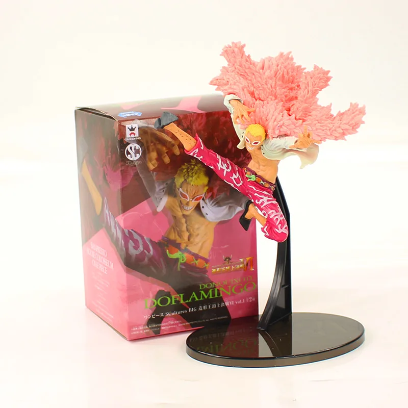 25cm Donquixote Doflamingo cool fighting action figure model toy Hot Anime black base | Игрушки и хобби