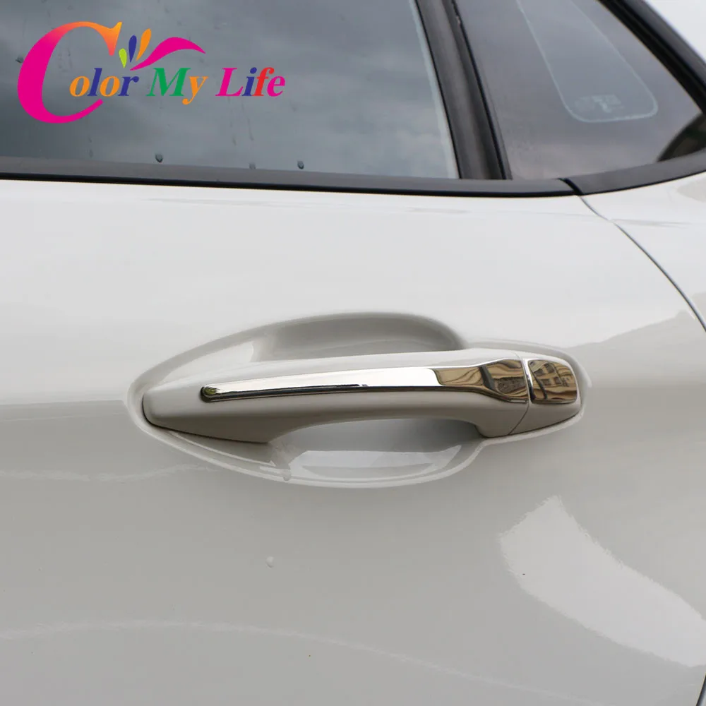 

Color My Life Car Door Handle Protection Cover Sticker for Peugeot 208 2008 3008 207 308 407 for Citroen C4 C6 Accessories