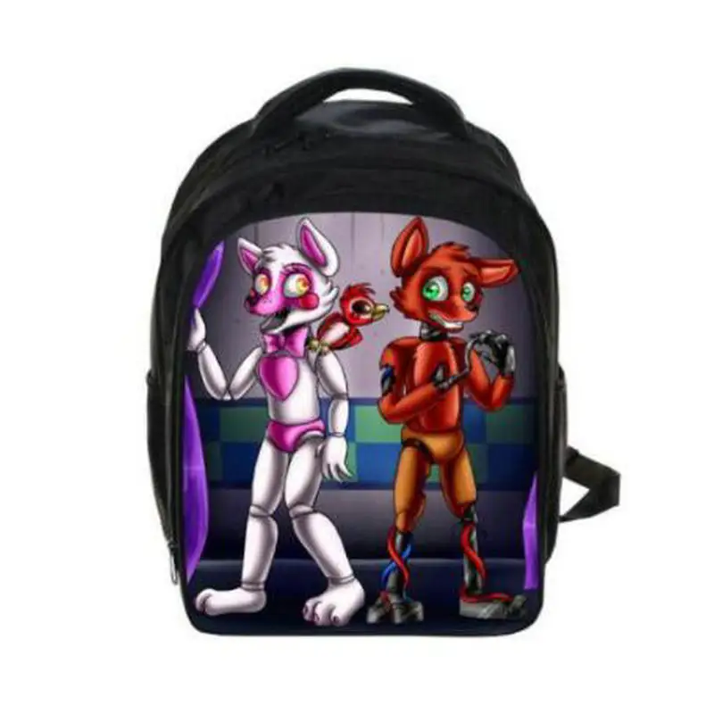 13 дюймов Дети Пять ночей в рюкзаки с принтом Фредди аниме FNAF рюкзак для мальчиков