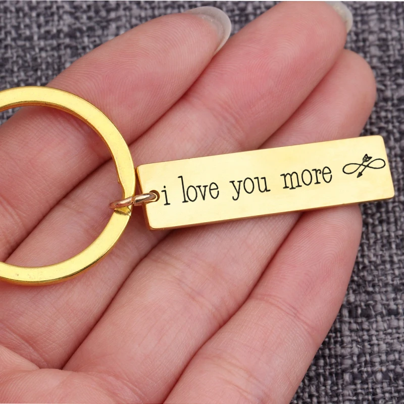 Пара Keepsake я люблю тебя больше самый новый брелок для жены и мужа влюбленных пара
