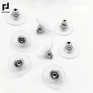 Круглые серьги-гвоздики из нержавеющей стали на застежке, 100 шт.лот