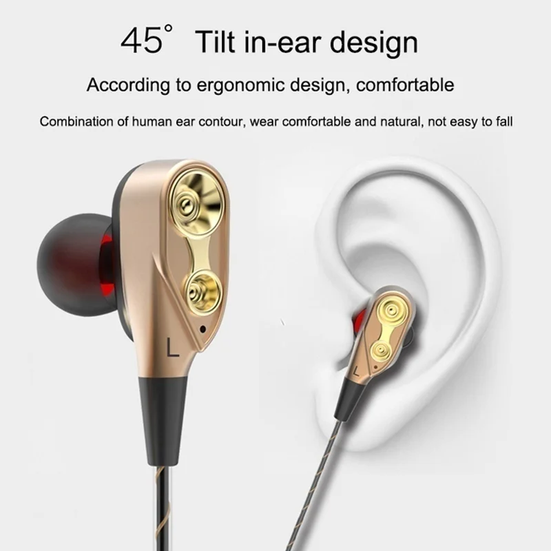 Wired Earphones Headsets Bass Sound In-Ear Sports Earbuds with mic for xiaomi iPhone Samsung iOS Android iPad Headphone | Электроника