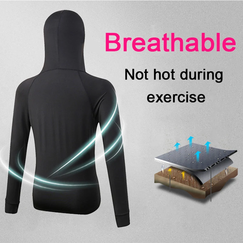 DIQIAN Breathable Hooded Running Jacket Women Long Sleeve Bodybuilding Female Sport Gym Yoga Jackets Sportwear 2XL | Спорт и