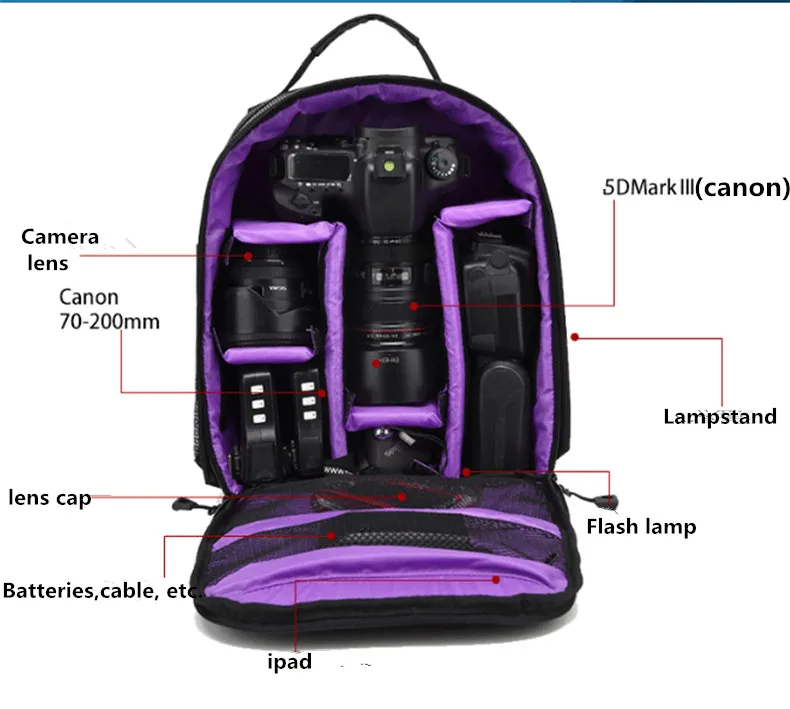 Дорожный рюкзак сумка чехлы для камеры водонепроницаемый чехол DSLR-камеры сумки
