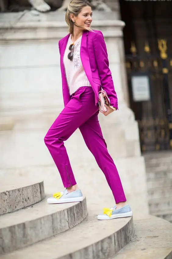 

Fashionable Ladies 2 Piece Pants Suit for Wedding Party Long Sleeve Casual Blazer Women Business Formal Office Wear Set W175