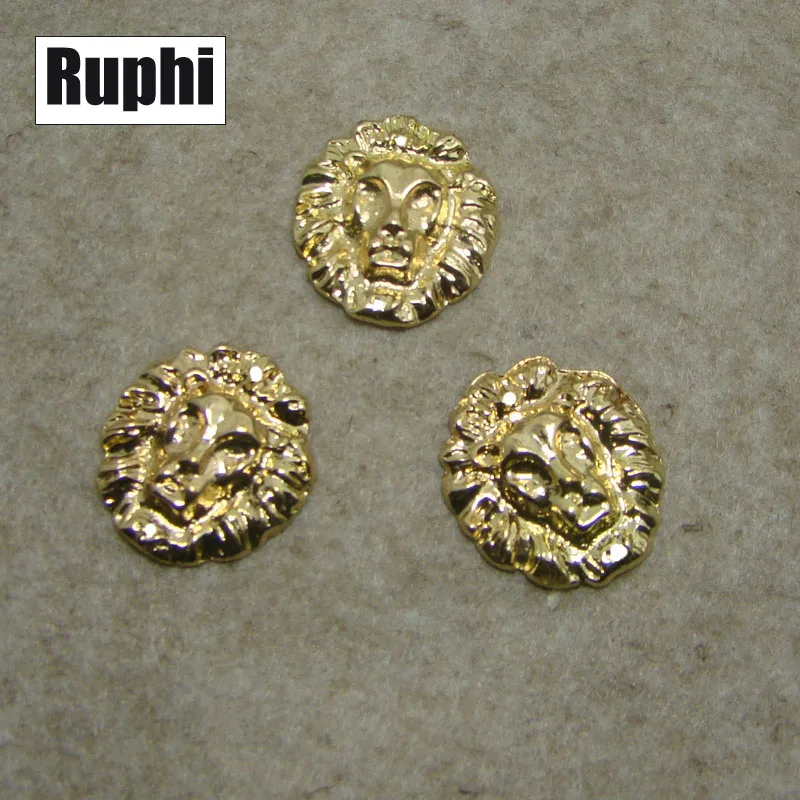 2D золотистые модные с плоской задней стороной 2 отверстия шитье или клей на