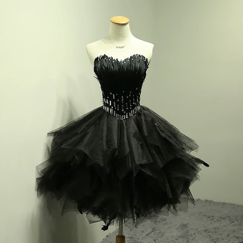 Robe de soiree сексуальное черное бальное платье принцессы без бретелек вечерние