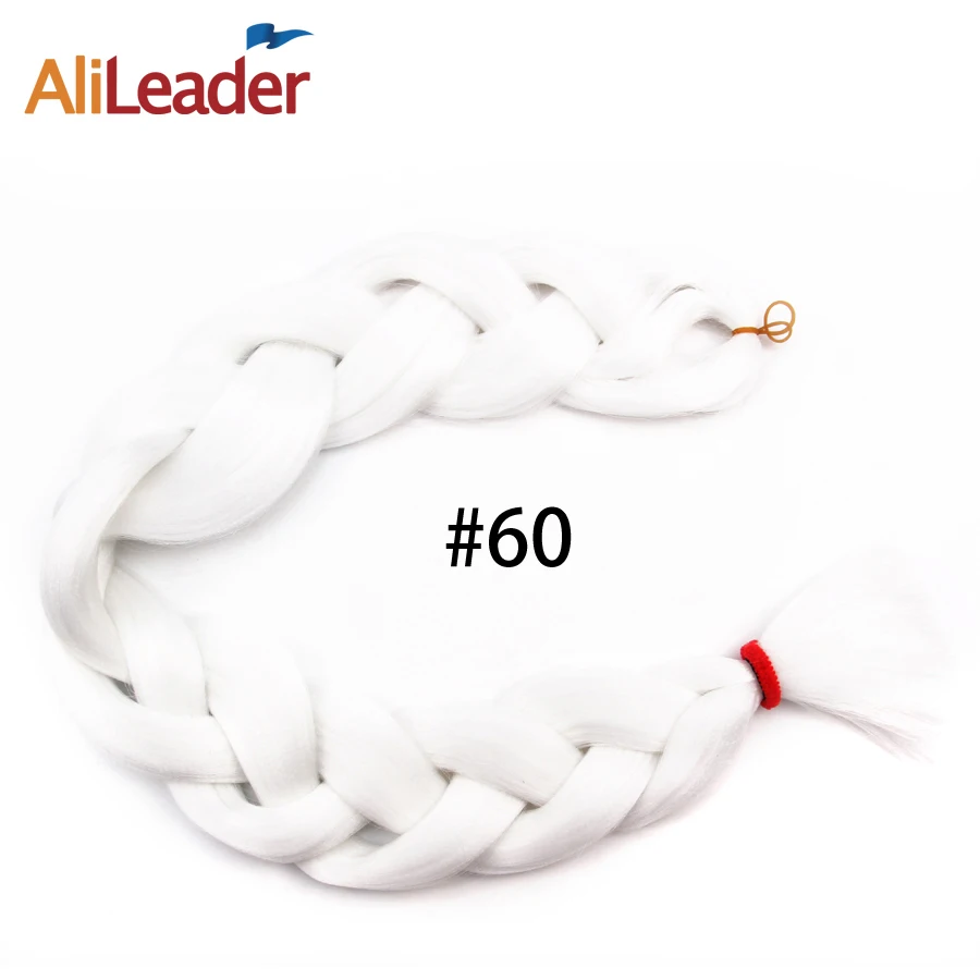 #60 Alileader чистый цвет, канекалон, коса, синтетика, экспрессия, волосы в косах, для удлинения, косы вязанные крючком, 36 дюймов, 165G, афро, огромные волосы - Цвет: #60