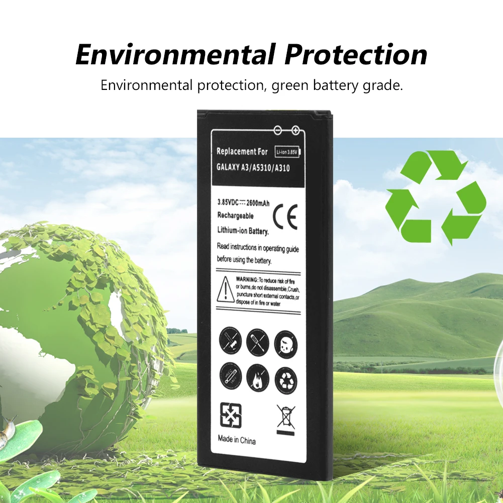 YCDC 1 шт 3,85 V 2600mAh A3/A5310/A310 литиевая аккумуляторная батарея для samsung Galaxy SM-A310F/SM-A310F/DS/SM-A5310/SM-A5310A