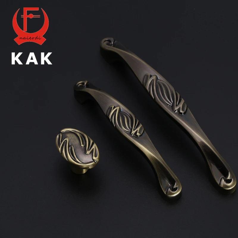 KAK 5 шт красные бронзовые винтажные ручки кухонные античные для шкафа дверные