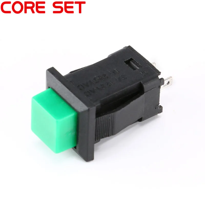 

10 шт./компл. DDS-431 Неблокирующая круглая кнопка выключателя 1A/250VAC светильник ключатель света DIY сенсорный переключатель зеленый