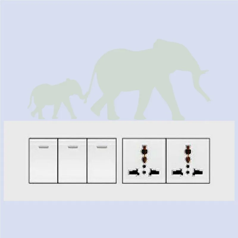 Переключатель со слоном для мамы и ребенка стикер светится в темноте настенный