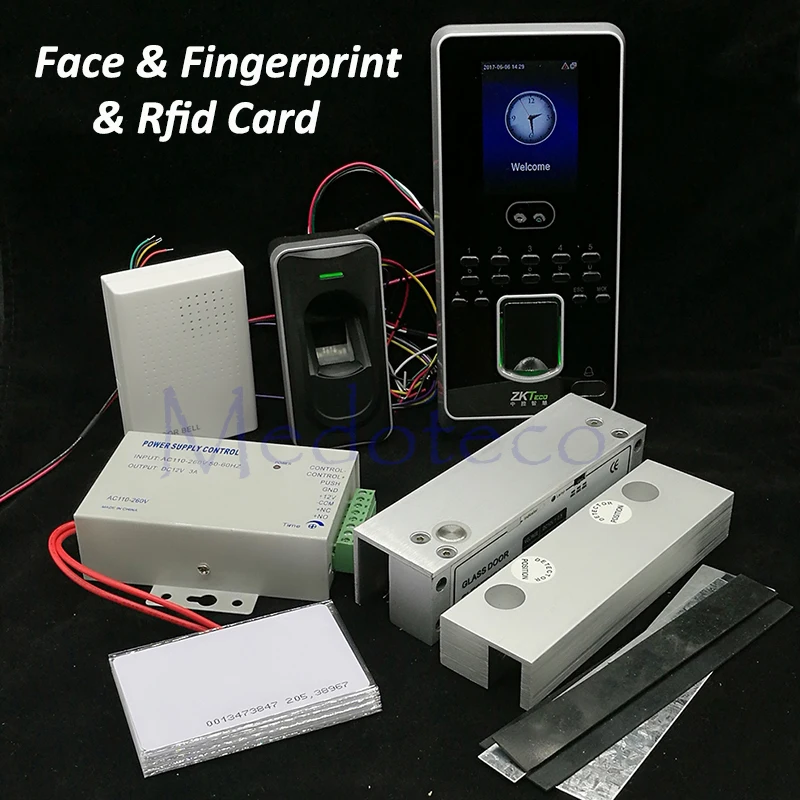 DIY система контроля доступа лица комплект бескаркасных стеклянных дверей набор +