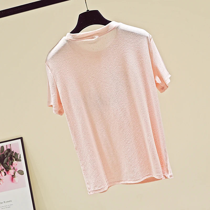 GGREIGHT Camisetas Mujer футболка женская с надписью Футболка блестками летние топы 2018