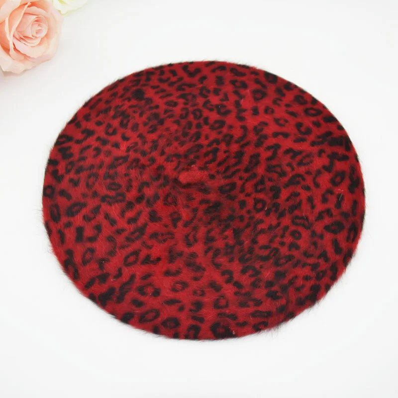 H03 red Модные однотонные теплые шерстяные весенние береты для женщин, французский берет для женщин с бриллиантами, лыжная шапка, 4 цвета - Цвет: H03 red