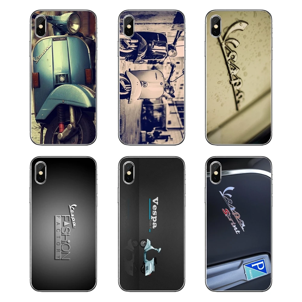 Синий Vespa 7 итальянская педаль мотоцикла для iPod Touch iPhone 4 4S 5 5S 5C SE 6 S 8 X XR XS Plus MAX