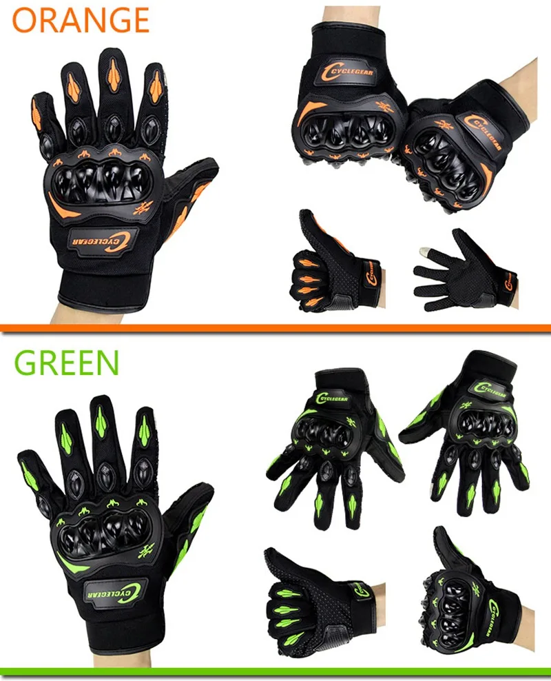 Cyclegear moto rcycle гоночные перчатки полный палец мотоциклетные перчатки сенсорный экран moto cross guantes guanti moto CG666
