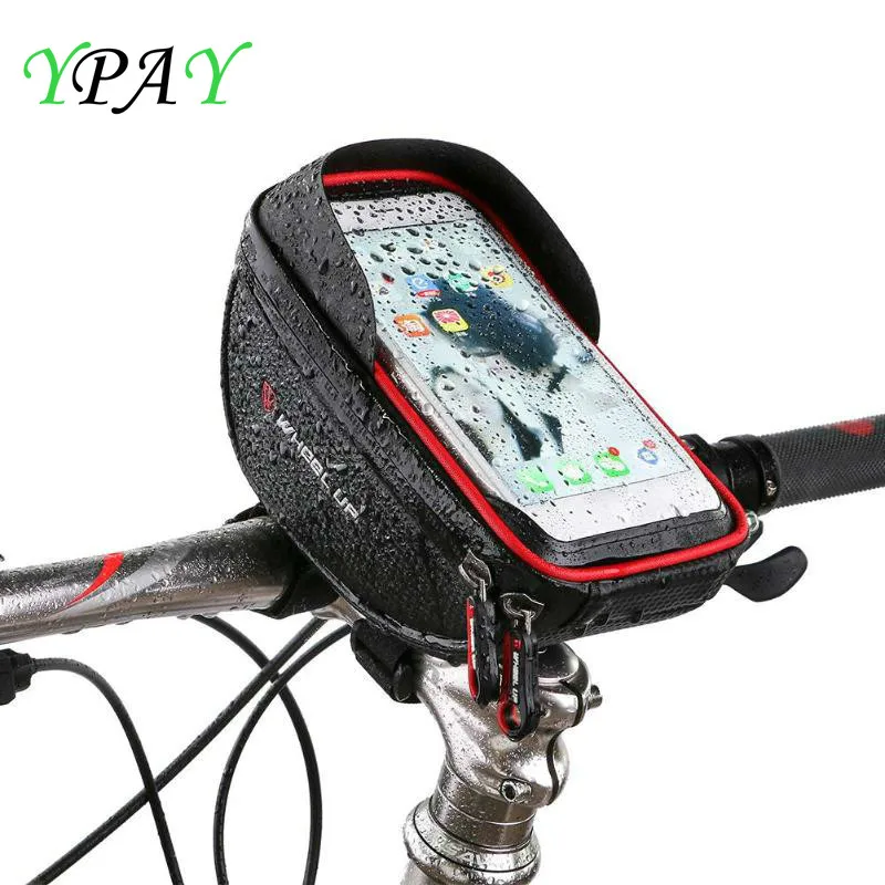 

SMOYNG Waterproof Bicycle Phone Bag Stand Holder MTB Road Bike Cycling Handlebar Touch Screen Bag For 4-6 Inch For iPhone X XR