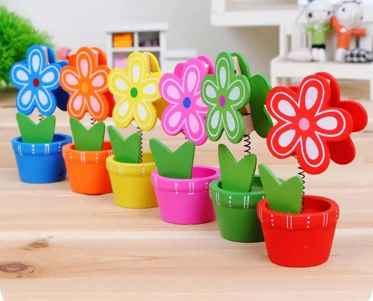 

20pcs Multicolors Wood Wooden Sunflower Name Number Message Card Table Place Holder For Wedding Party Home Office Decoration