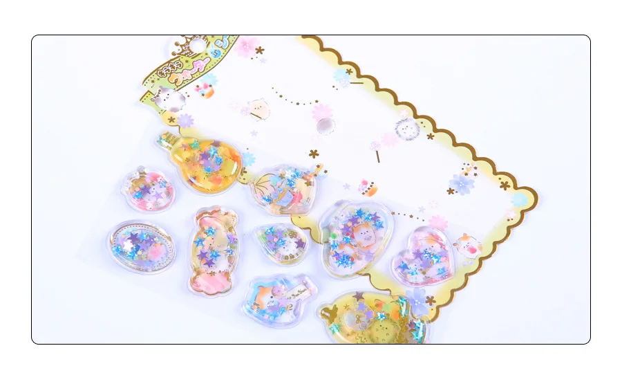 1 шт Kawaii канцелярские наклейки Кристальные масляные наполнения дневник планировщик декоративные мобильные наклейки Скрапбукинг DIY ремесленные наклейки