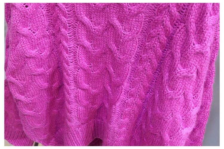 Женское зимнее вязаное пальто, свитер с длинным рукавом, толстый теплый вязаный джемпер, верхняя одежда, женская Свободная трикотажная куртка, топы, базовые свитера
