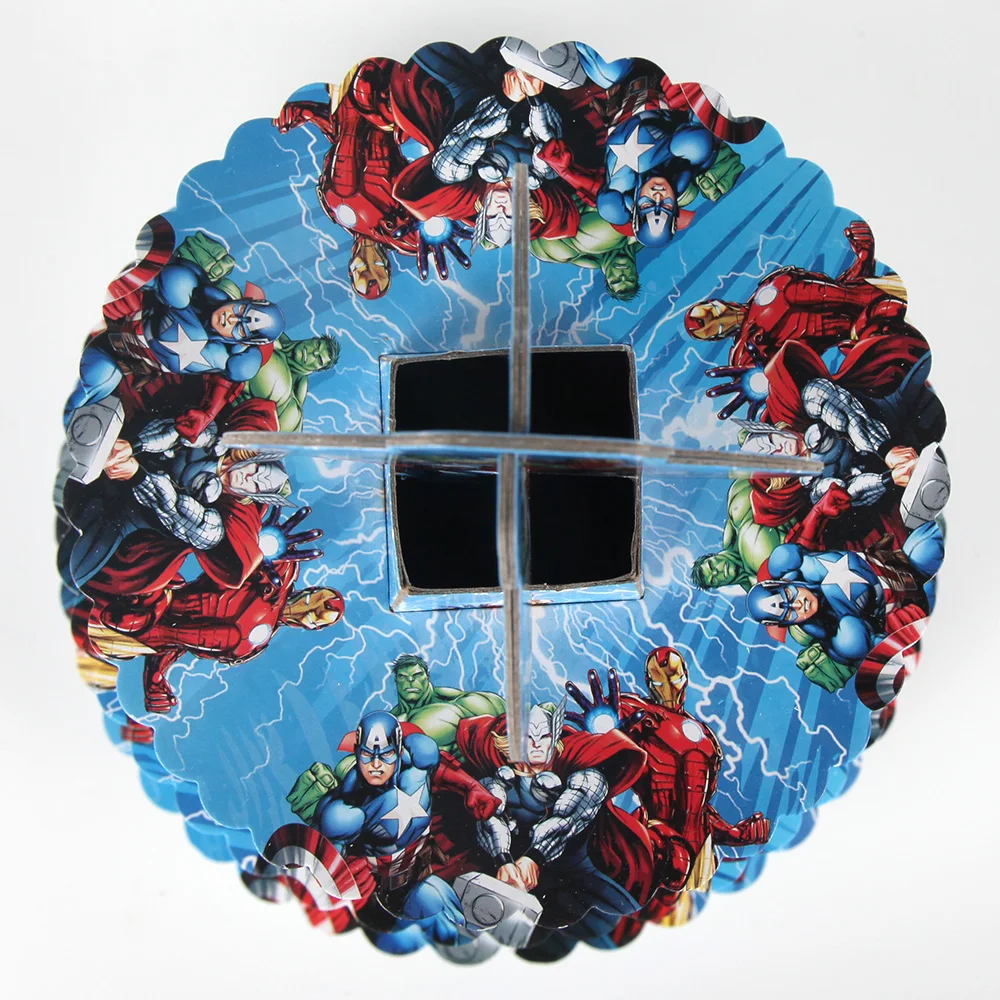Мстители 3 уровня кекс подставка держатель Капитан Америка Железный человек Халк