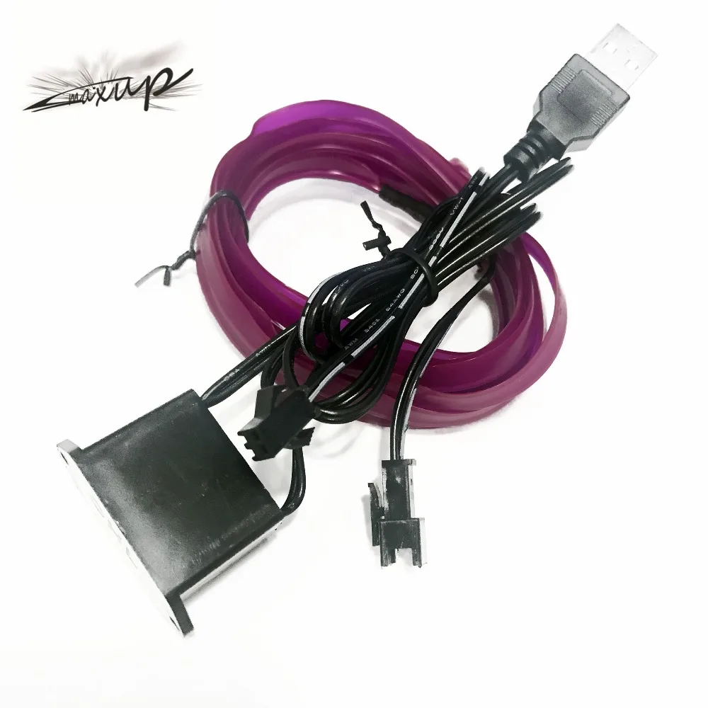 Maxup 2 метра USB 10 цветов EL line холодный свет авто украшения продукты для автомобиля