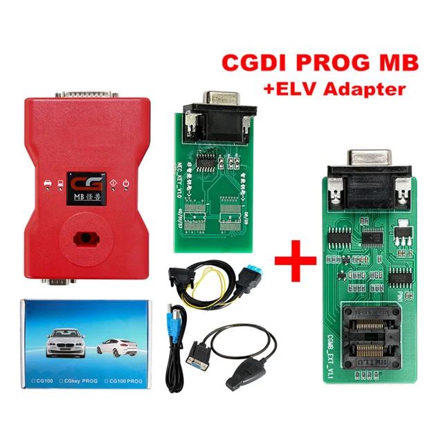 CGDI ELV Adapter Полный CGDI Prog MB для Benz Авто ключ программист AC ELV адаптер симулятор CGDI Pro OBDII ключ транспондер добавить новые ключи 360 жетонов - Цвет: CGDI ELV Adapter