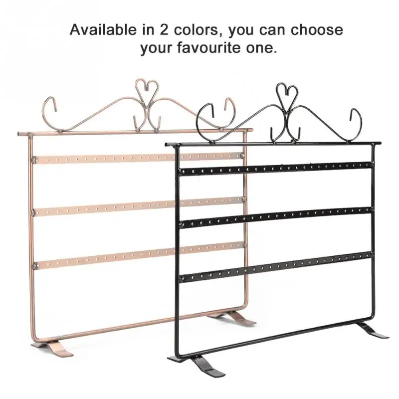

72 Holes Jewelry Display Stand Holder3 Layer Metal Earrings Nacklace Chain Bracelet Rack Jewelry Accessories Jewelry Display