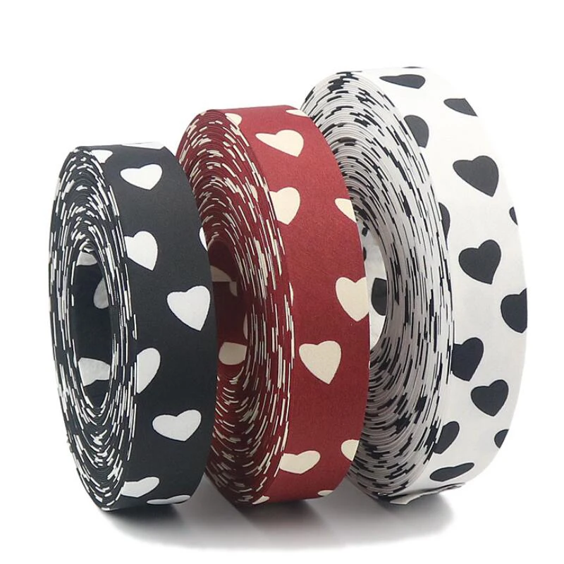 

40mm 10 Meters Heart Printing Fashion Strips Handmade Bow Tie Material Ribbon DIY Handmade Hair Accessories