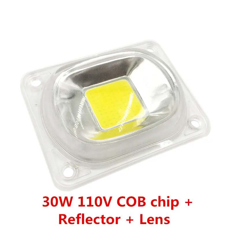 1 Набор из светодиодный COB чип с рассеивателем 20W 50W 300W Смарт-микросхема 110 V/230 V для Светодиодный прожектор светильник DIY нужен радиатор для охлаждения - Испускаемый цвет: 30W 110V