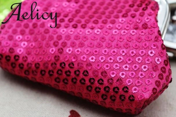 Aelicy маленький короткий кошелек с блестками для девушек Кошелек монет женская