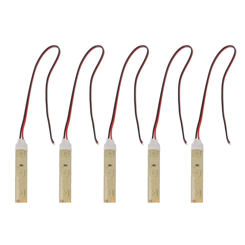 

5pcs IP65 Waterproof SMD 5050 3 LED Flexible Car-Styling Strip Light Lamp DC 12V LED Strip Decoration Lights Red Blue White