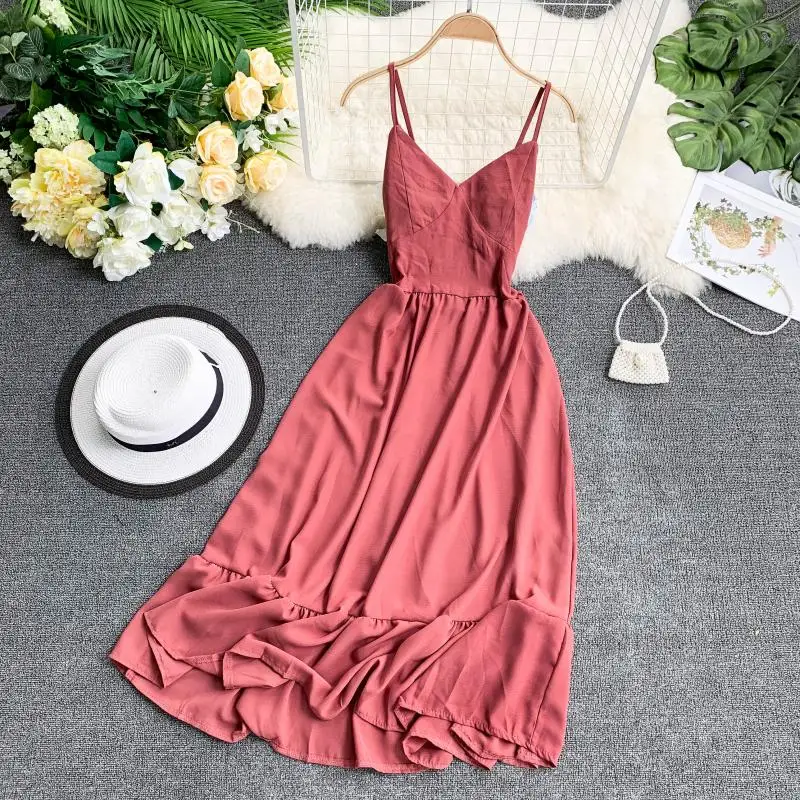 2019 новые модные женские платья длинное пляжное тонкое летнее платье|Женские