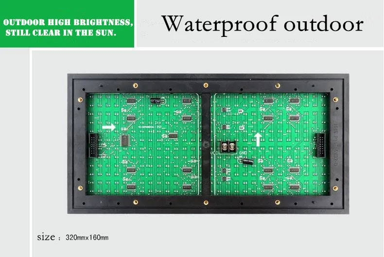 (6 шт./партия) Белый светодиодный модуль P10 повышенной яркости 320*160 мм для улицы