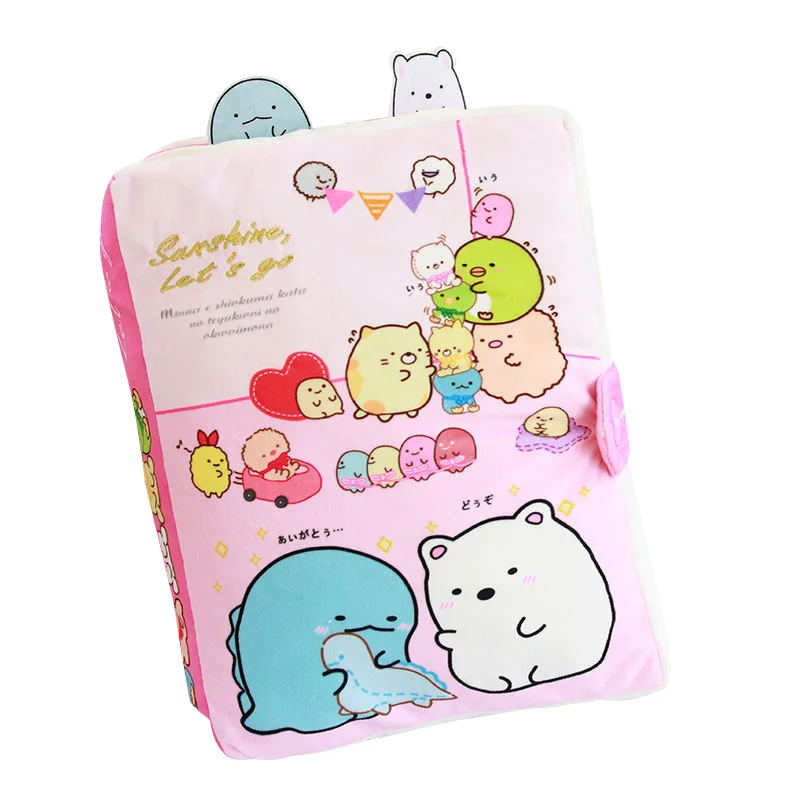 Yeaknow 32x25x16 см sumikkourashi КИТ книга чтения подушки в виде животного мягкая Набивная игрушка для детей подарки на день рождения - Цвет: Pink Sumikkogurashi