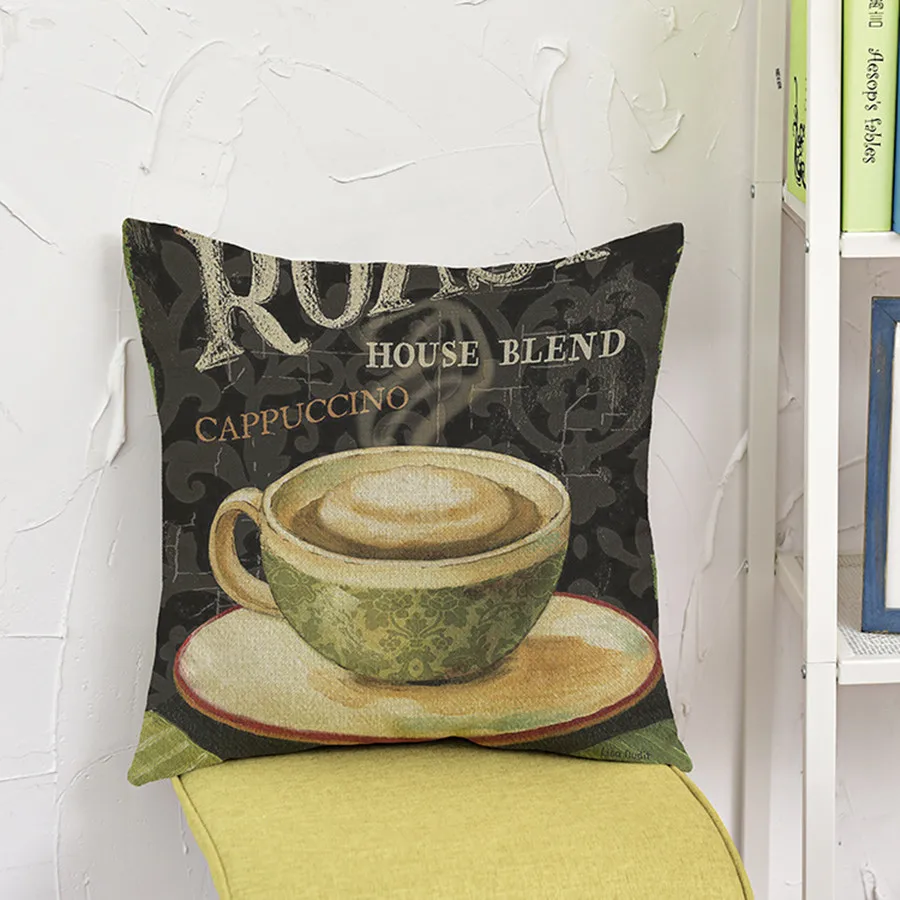 Скандинавский Ретро стиль кофейня постер дизайн диван подушка буквы кофейная
