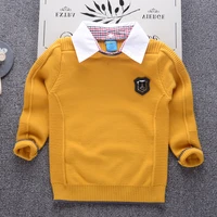 formal turn down collar sweater cottons winter thicken kids knitwear coats collar childrens jackets pullover