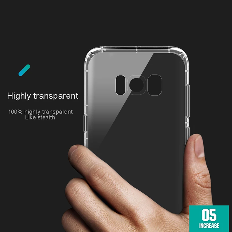 TOTU Прозрачный чехол для Samsung Galaxy S8 Plus Мягкий ТПУ силиконовый S8Plus Ультратонкий Fundas