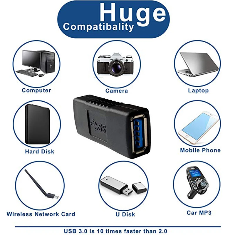 USB 3 0 A Женский адаптер USB3.0 из AF в соединитель разъем удлинитель конвертер для