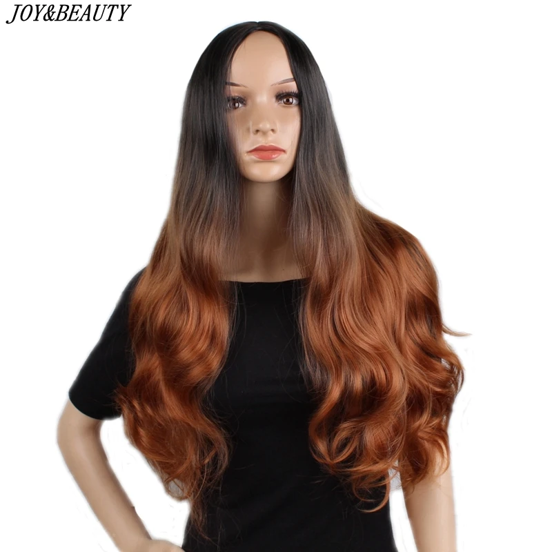 JOY & BEAUTY 24 дюйма длинный волнистый парик Омбре коричневый синтетические парики