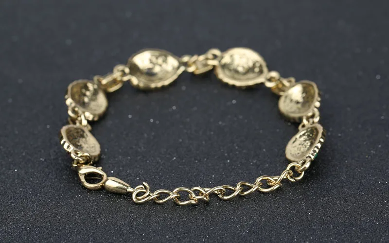 2015 модный полимерный Браслет из Индии для женщин золотые белые кристаллы