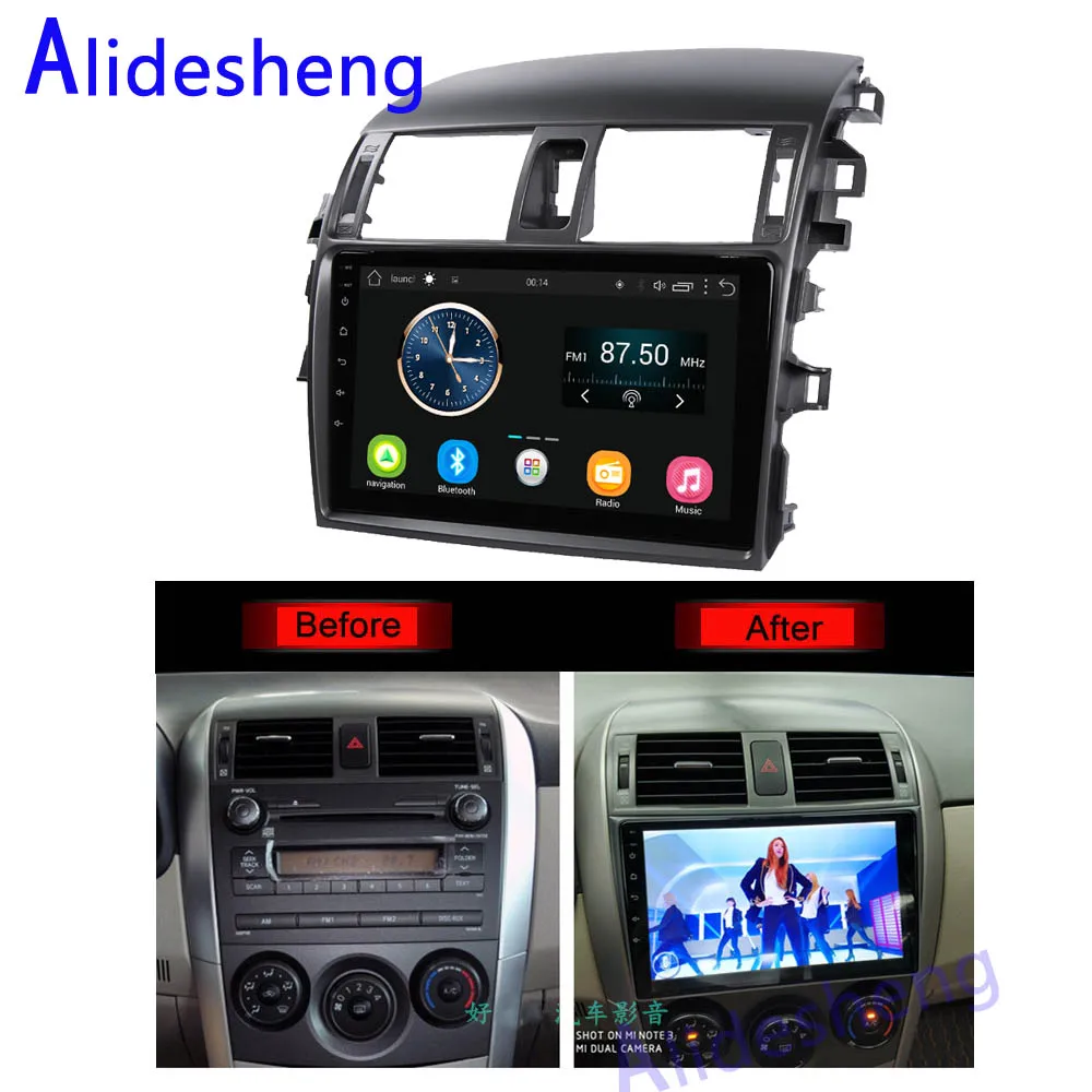 2din 2.5D Android 8 1 автомобильный DVD мультимедийный плеер для Toyota Corolla 2007 2008 2009 2010 2011 2012 2013