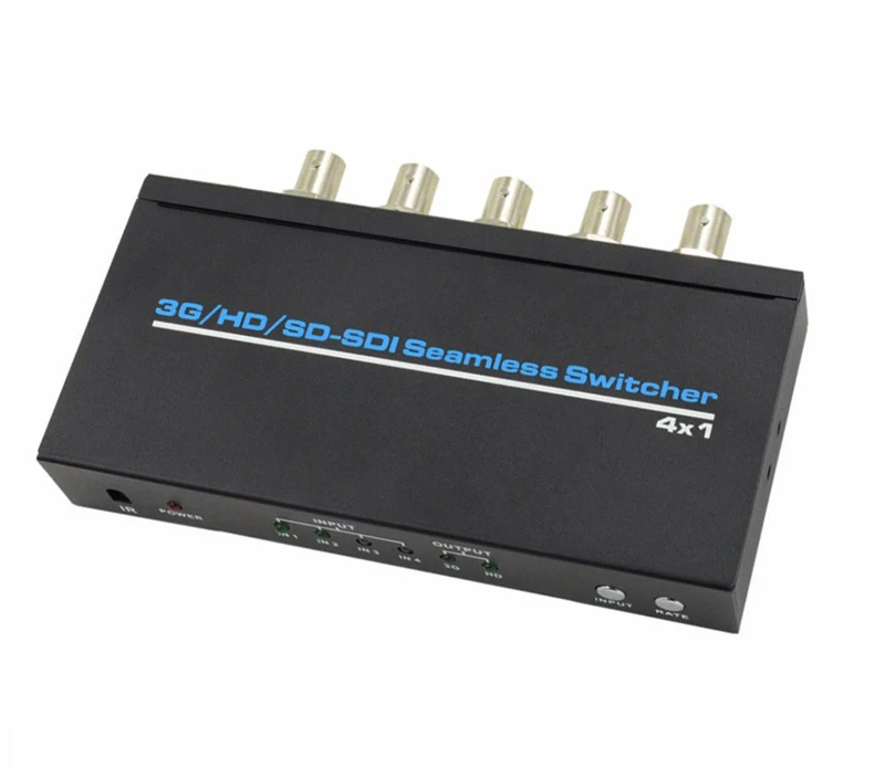 BNC SDI 4x1 переключатель 4 в 1 выход 3G HD SD бесшовный коммутатор Масштабирование 1080P