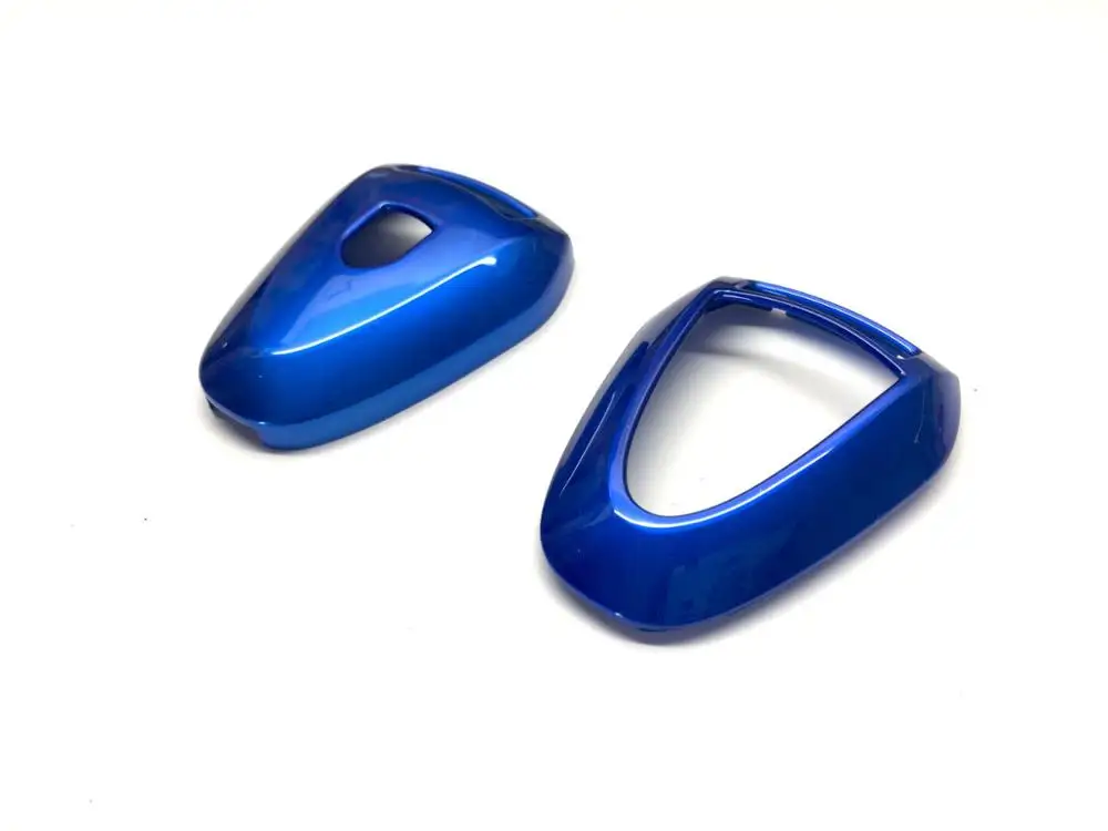 Gloss Metallic Blue Жесткий пластиковый глянцевый многоцветный БЕСКЛЮЧЕВОЙ пульт дистанционного управления защитный чехол для ключа Крышка для Porsche черная головка дистанционного ключа - Название цвета: Gloss Metallic Blue