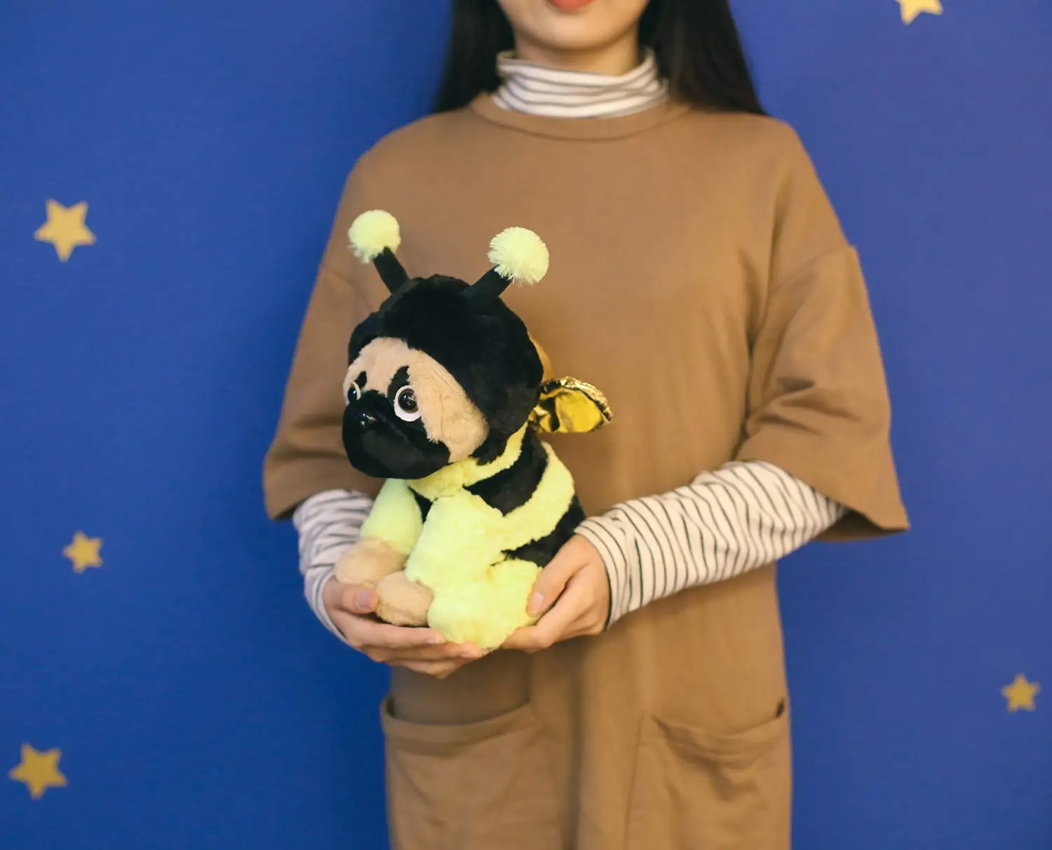 Pugbee чучело животное | Мопс носить пчела костюм | плюшевая мягкая собака щенок одет как желтый мед пчела | игрушка для детей 12 дюймов/30 см
