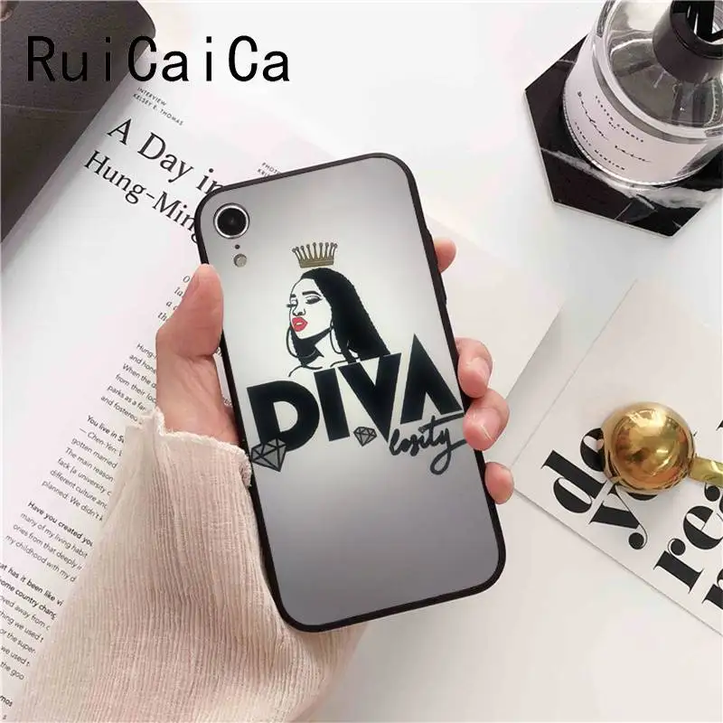 Ruicaica Melanin Poppin queen Afro Black Girl Magic rock мягкий чехол для iPhone X XS MAX 6 6s 7 plus 8 Plus 5 5S SE XR |