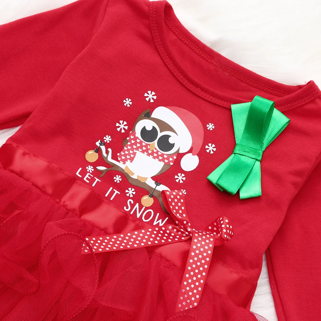 Toddler Infant Baby Girls Christmas XMAS Cartoon Princess Tutu Dress Outfits | Детская одежда и обувь